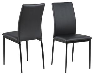 ACT NORDIC Demina matbordsstol - svart konstläder / metall