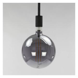 FURBO rund LED-lampa - gr&aringtt glas