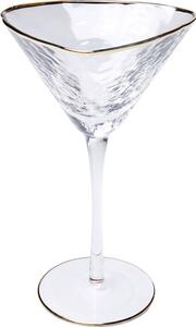 KARE DESIGN Hommage cocktailglas, med struktur och guldkant, handgjort - klart glas