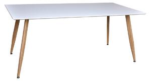 VENTURE DESIGN Polar Matbord - Vit MDF och Naturlig Metall (180 x 90 cm)