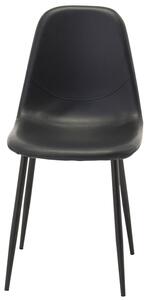 VENTURE DESIGN Polar matbordsstol - svart PU och metall