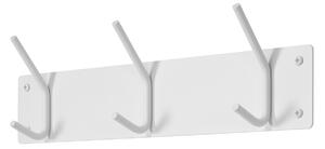 SPINDER DESIGN rektangulär Fusion klädhängare, med 3 krokar - vitt stål