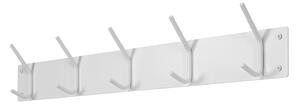 SPINDER DESIGN rektangulär Fusion klädhängare, med 5 krokar - vitt stål