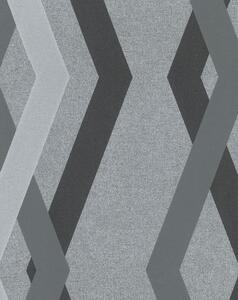 Noordwand Tapet Topchic Graphic Lines Diamonds grå och svart