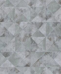 Noordwand Tapet Topchic Graphic Shapes Facet metallic grå
