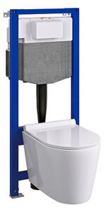 Badrumspaket Toalett Mila Blank med WC-fixtur
