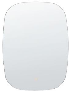 Upphängd LED-spegel ø 78 cm Oval Modern Nutida Badrumsspegel Väggmonterad Smink Sovrum Beliani