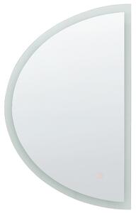 Upphängd LED-spegel ø 80 cm Halvrund Modern Nutida Badrumsspegel Sminkspegel Väggmonterad Sovrum Beliani