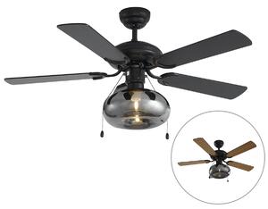 Takfläkt svart 107,5 cm med dragströmbrytare - Mistral Busa