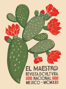 Konsttryck El Maestro Magazine Cover No.1 (Mexican Art / Cactus), (30 x 40 cm)