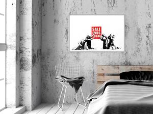 Inramad Poster / Tavla - Banksy: Sale Ends - 30x20 Svart ram