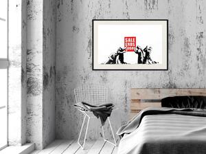 Inramad Poster / Tavla - Banksy: Sale Ends - 45x30 Svart ram
