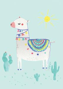 Illustration Sunshine llama, Laura Irwin