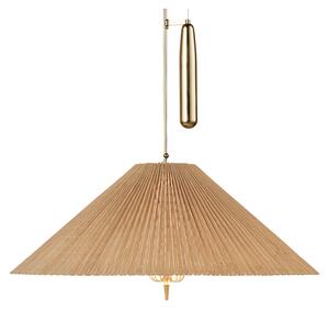 Gubi - A1972 Pendant Base: Brass, Shade: Bamboo Untreated - Pendellampor - Paavo Tynell - Beige