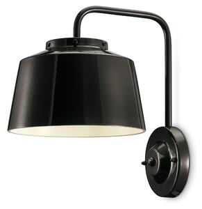 Ferroluce Vägglampa 50’s Svart Emalj