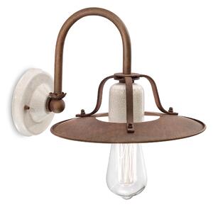 Ferroluce Vägglampa Grunge Beige Krakelerad