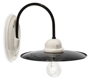 Ferroluce Vägglampa B&W Svart, Vit ∅ 25 cm