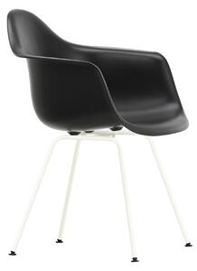Vitra - Eames Plastic Armchair DAX - 12 Deep Black - White Base - Matstolar - Charles & Ray Eames - Svart - Metall/Plast