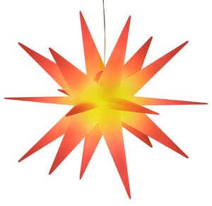 Stjärna med LED-belysning vikbar röd 100 cm