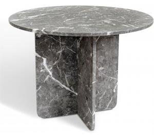Level runt matbord i grå marmor Ø105 cm