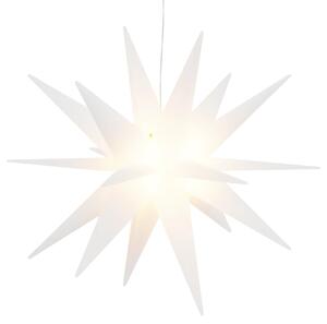 Stjärna med LED-belysning vikbar vit 57 cm