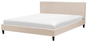 Dubbelsäng 180 x 200 cm Beige Lamellbas Modern Sängram Beliani