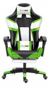 Herzberg HG-8082: Trefärgad spel- och kontorsstol med T-form Accent Green