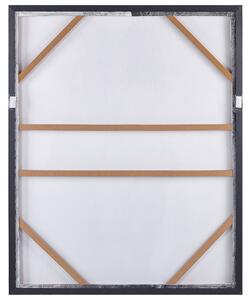 Canvastavla Grå och Vit 103 x 83 cm Abstrakta Former Geometrisk MDF-ram Eklektiskt Modernt Vardagsrum Hall Beliani