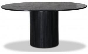 Nova runt matbord förlängningsbart Ø115-160 cm - Svartbetsad ek
