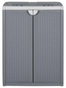 Soptunna med 2 dörrar grå 65x45x88 cm PP