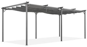 Antracitgrå pergola La Palma 3 x 6m Garden Point