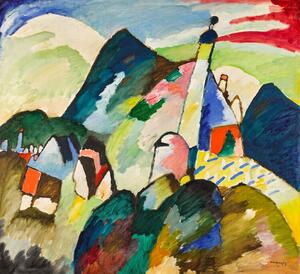 Bildreproduktion Murnau with Church II (1910), Wassily Kandinsky