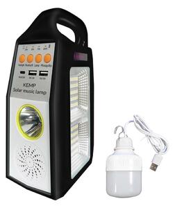 LED Multifunktionell solcell lampa med en högtalare och power bank LED/5W/7200mAh IP65