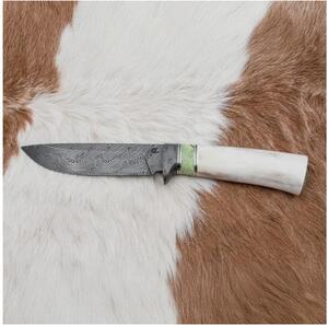 Exklusiv Damaskus kniv 13 cm serpentinit/renhorn