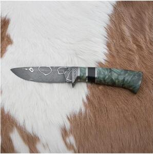 Exklusiv Damaskus kniv 11,6 cm lönn/ebenholts