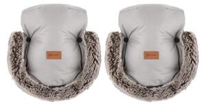 PETITE&MARS - Handmuff för barnvagn FURRY Champagne Shower