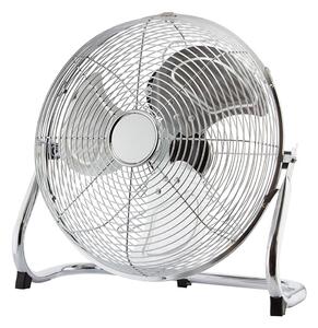 Floor fan, 45 cm, 3 speeds, chrome, 140W