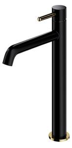 OMNIRES Y1212BLGL - Kran till handfat Y 30,8 cm halv-matt svart/skinande guld