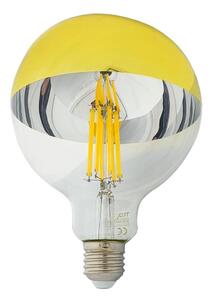 LED Glödlampa med sfärisk spegelkåpa DECOR MIRROR G125 E27/12W/230V 4200K guld