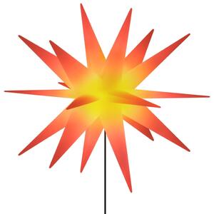 Stjärna med LED med spett vikbar röd 57 cm