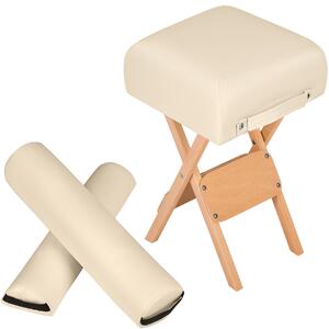 TecTake GmbH 400430 pall + 2 massagerullar - beige