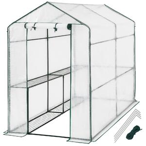 TecTake GmbH 401861 växthus med presenning - vit