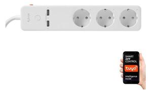 Förlängningskabel SMART med strömbrytare 1,5m + 2xUSB/Wi-Fi Tuya SCHUKO