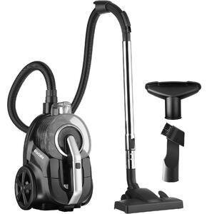 TecTake GmbH 405232 dammsugare vc900, 900 w, påslös, hårda golv och mattor - svart/grå