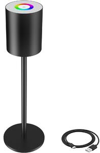 TecTake GmbH 405247 bordslampa corly, led, 7 ljusfärger, dimbar - svart