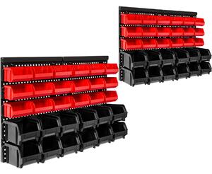 TecTake GmbH 406103 2-set sortimentlåda med 30 fack - svart