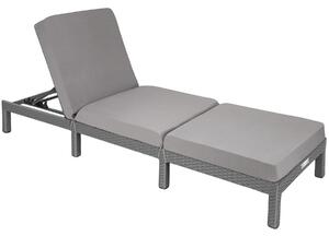 TecTake GmbH 402308 solsäng i konstrotting sofia - grå