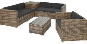 TecTake GmbH 403725 loungeset pisa i konstrotting - natur
