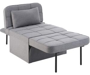 TecTake GmbH 405305 schäslong ponto, 4 i 1, 6-stegs höjdjusterbar - grå
