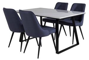 VELVET ESTELLE Matbord 140x90 + 4 stolar